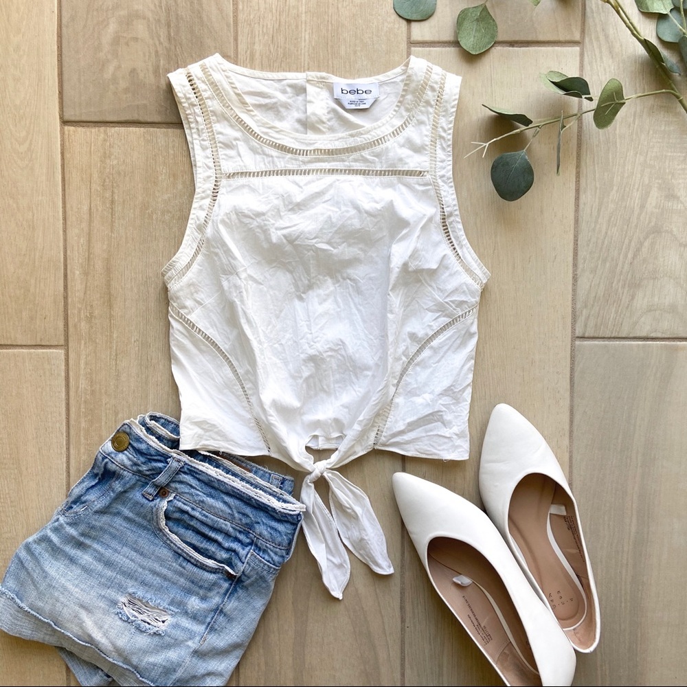Bebe Sleeveless Crop Top